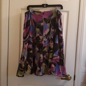 🤯3/$12 Jones NY Purple Black A-Line Skirt Size 14